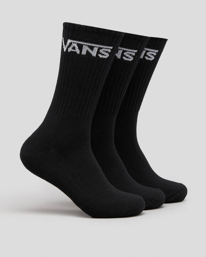 Vans Boys' Classic Crew Socks 3 Pack for Mens