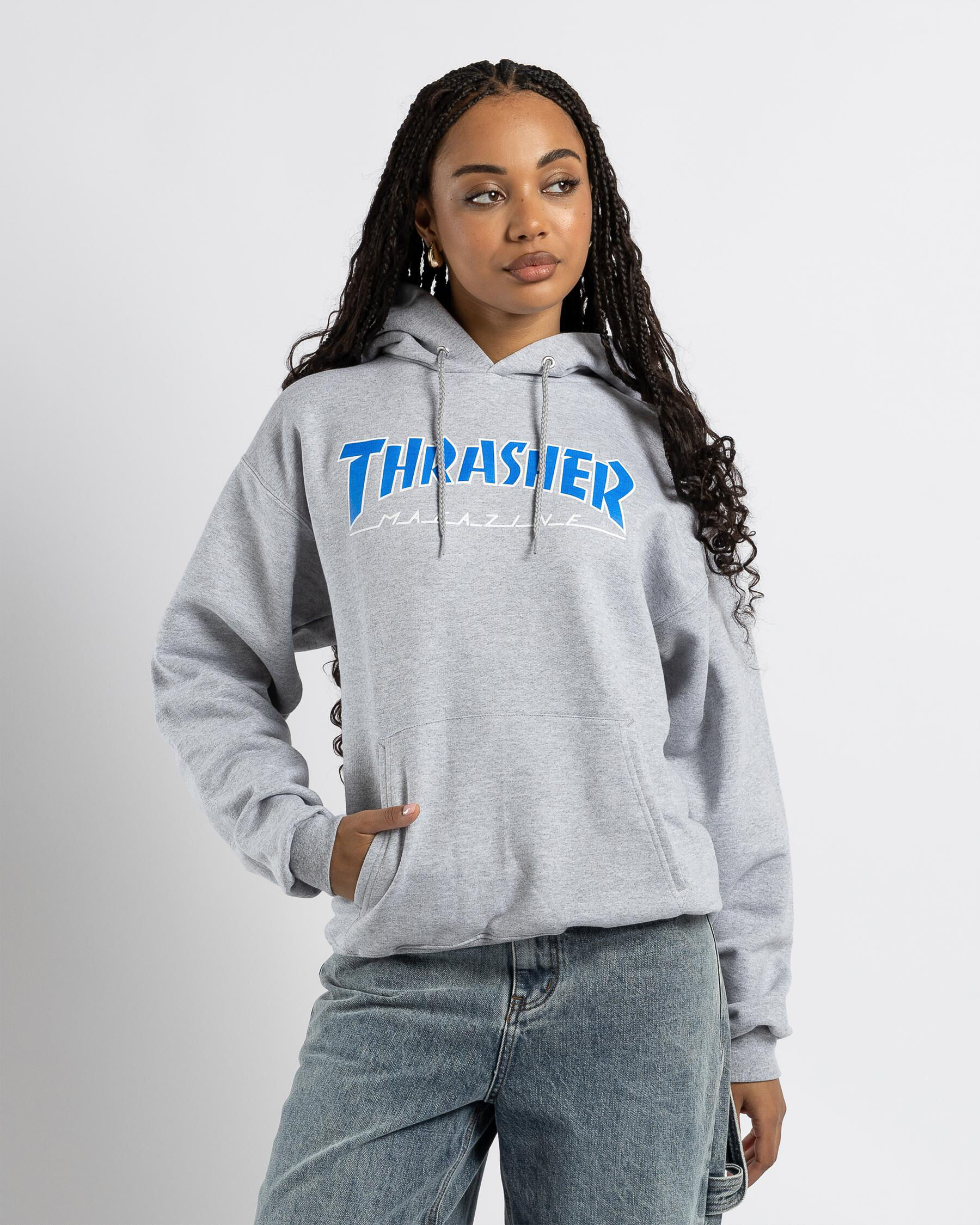 Grey thrasher hoodie women's online