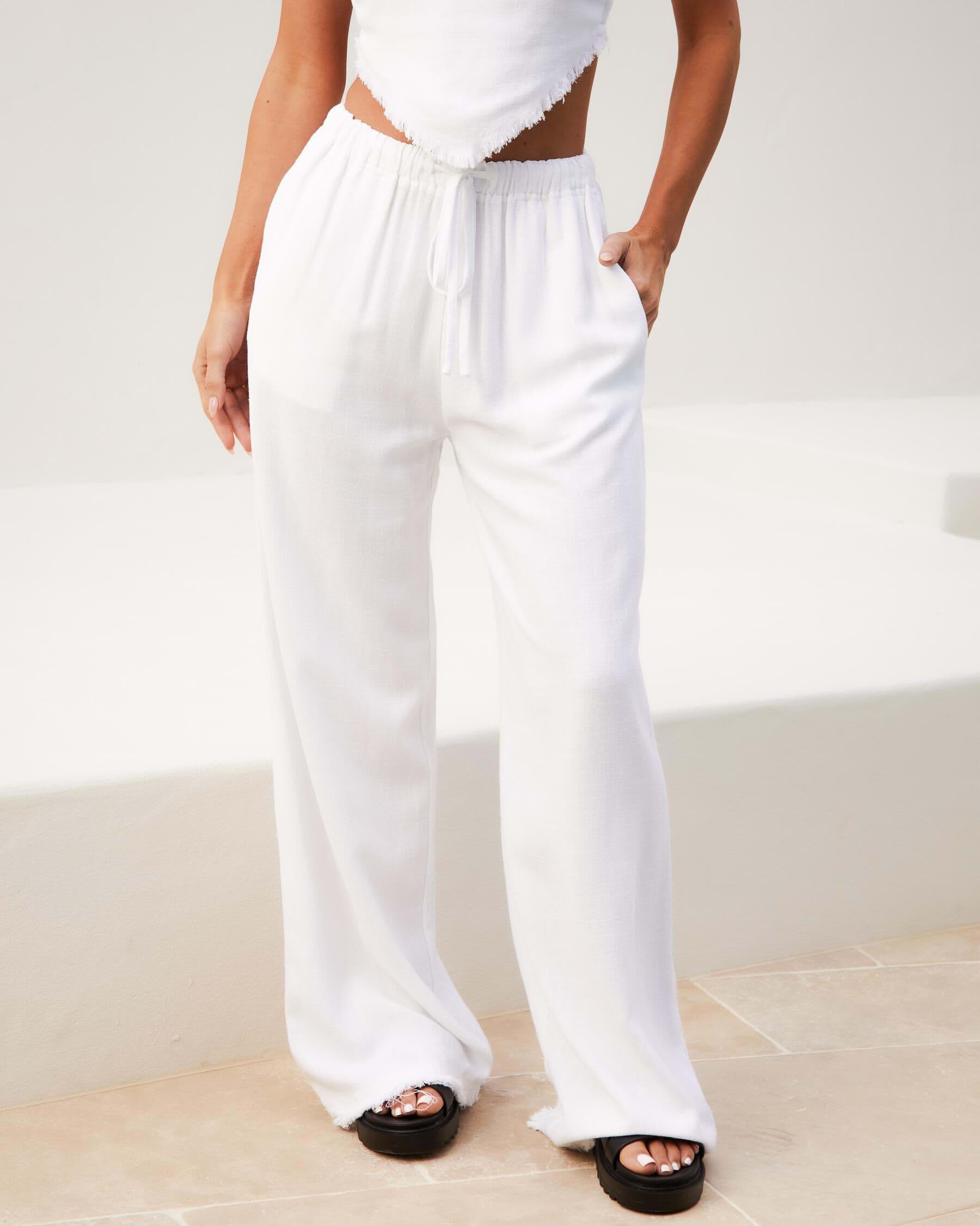 The Best White Linen Beach Pants of The Summer  JetsetChristina  Linen  beach pants White linen beach pants White beach pants