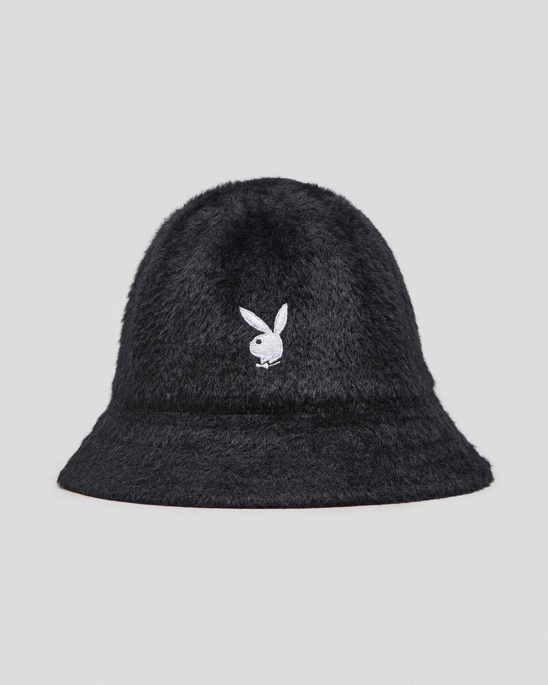 Playboy Fuzzy Bucket Hat for Womens