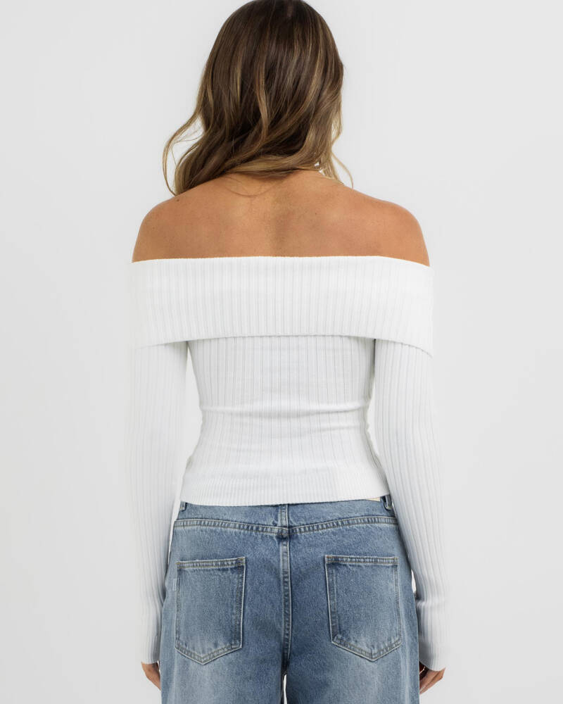 Ava And Ever Bella Off Shoulder Long Sleeve Top for Womens