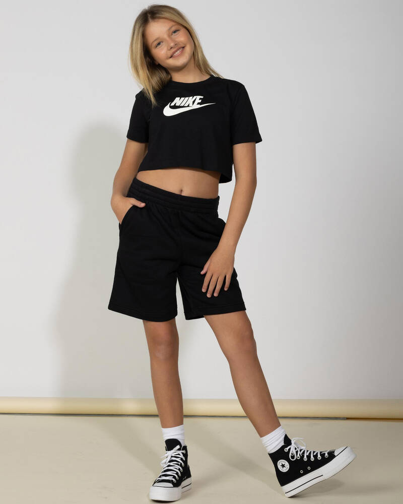 Nike Girls' Sportswear Crop Futura T-Shirt for Womens