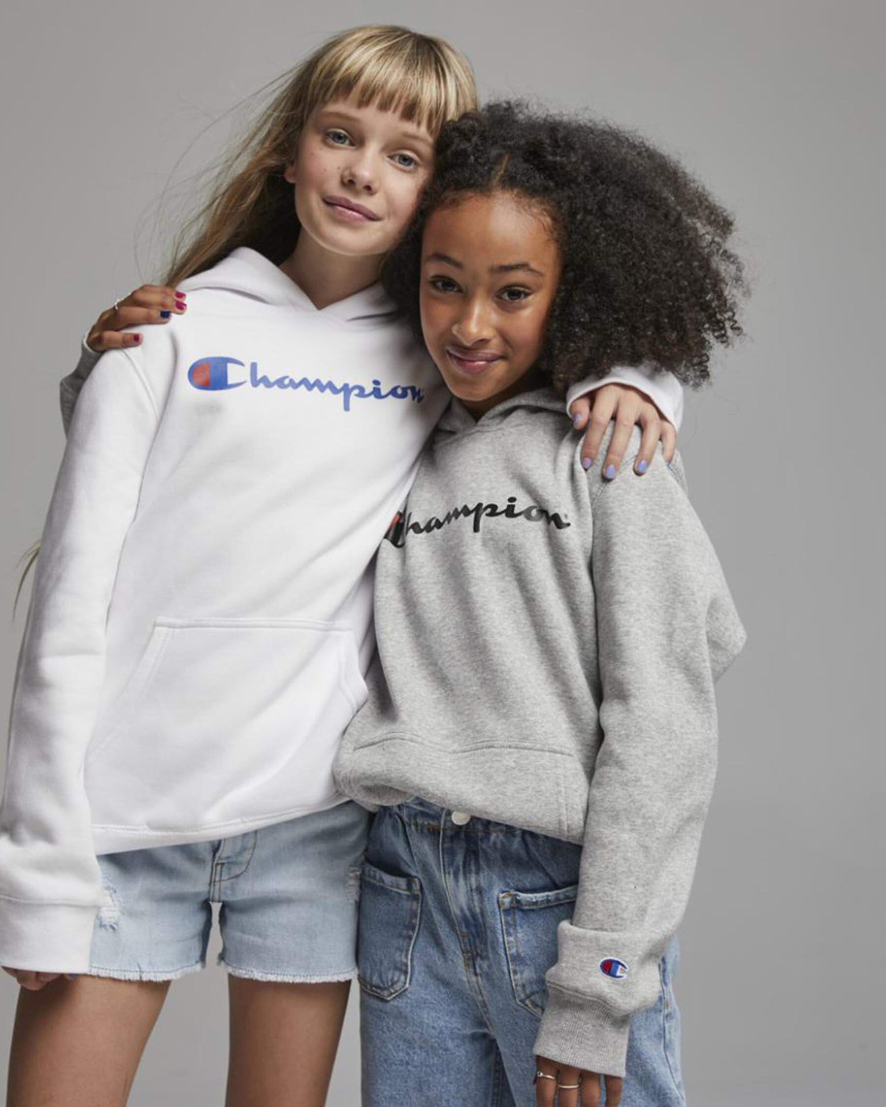 Girls white champion on sale hoodie