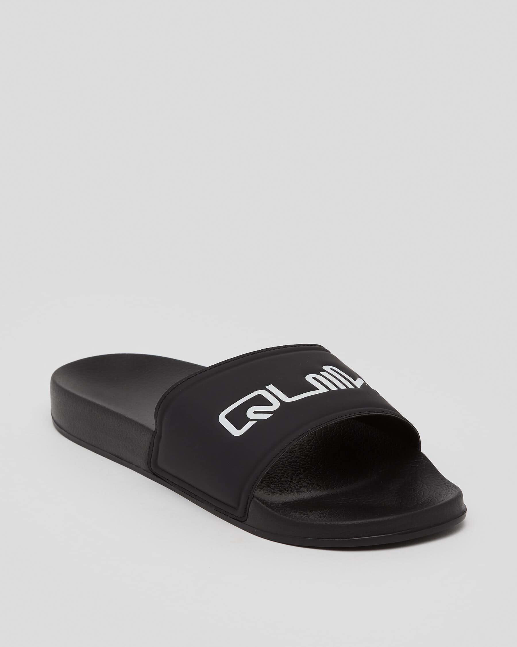 Quiksilver Sessions Slides In Black 2 FREE Shipping Easy