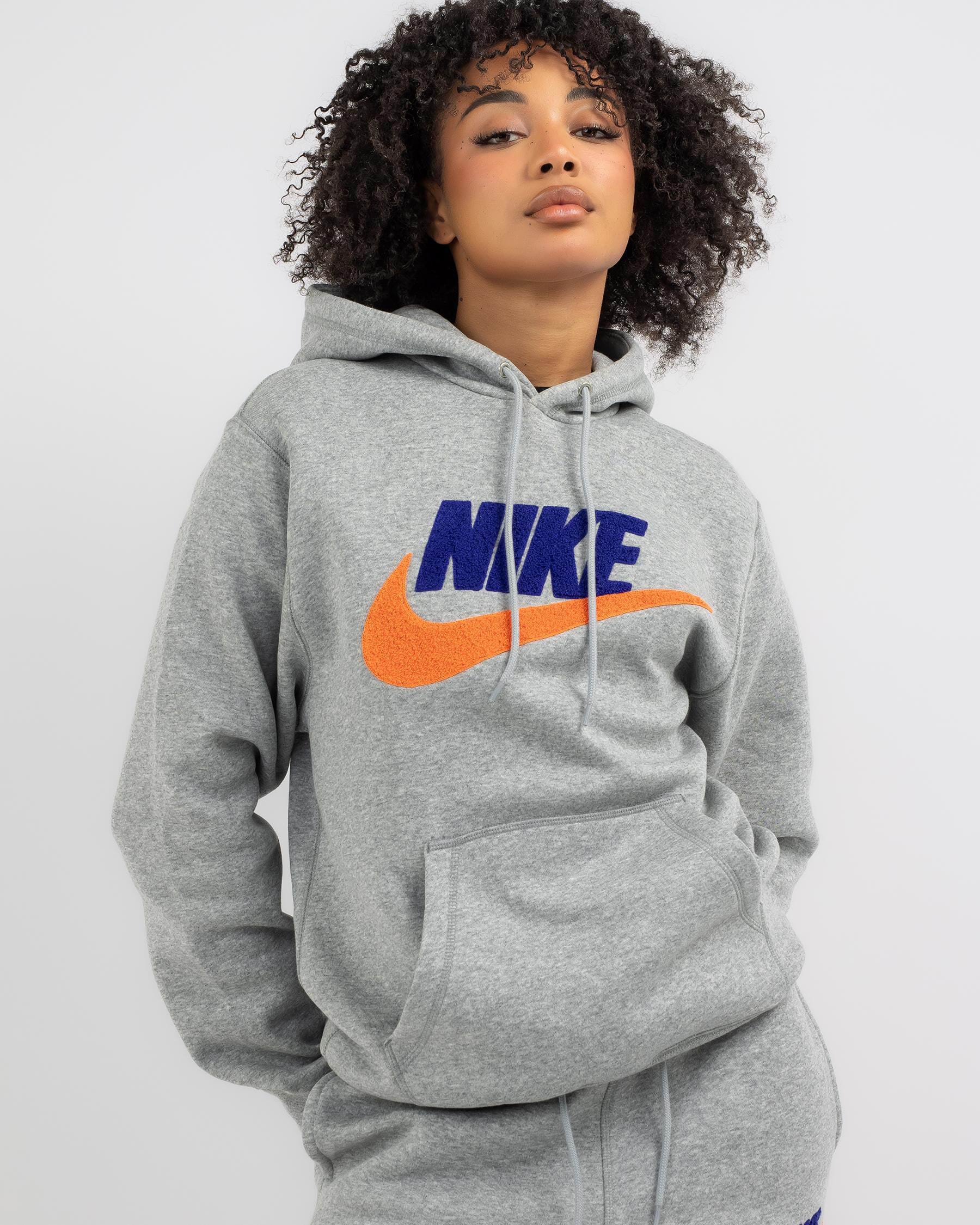 Grey and orange nike hoodie hotsell