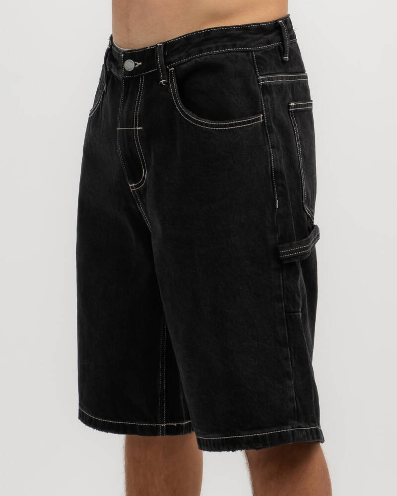 Thrills Big Slacker Denim Shorts for Mens