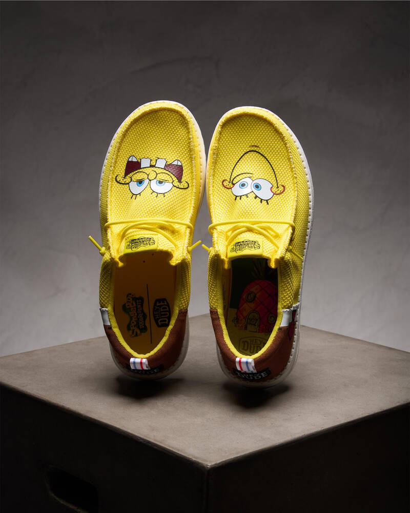 HEYDUDE Wally Funk Spongebob Shoes for Mens