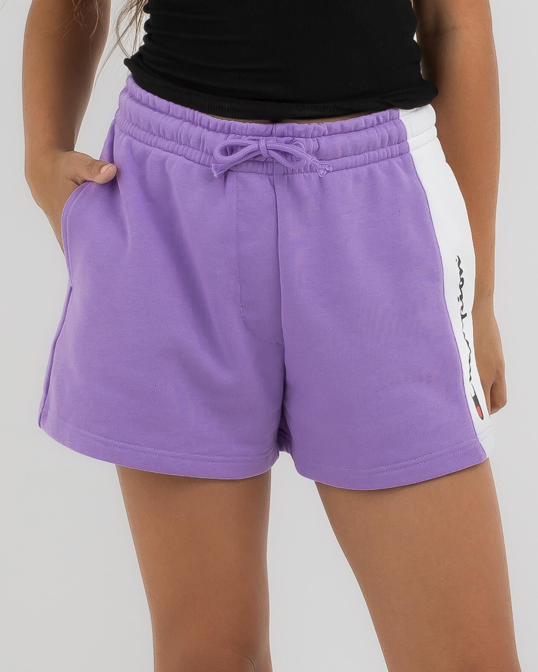 Girls' French Terry Panel Shorts