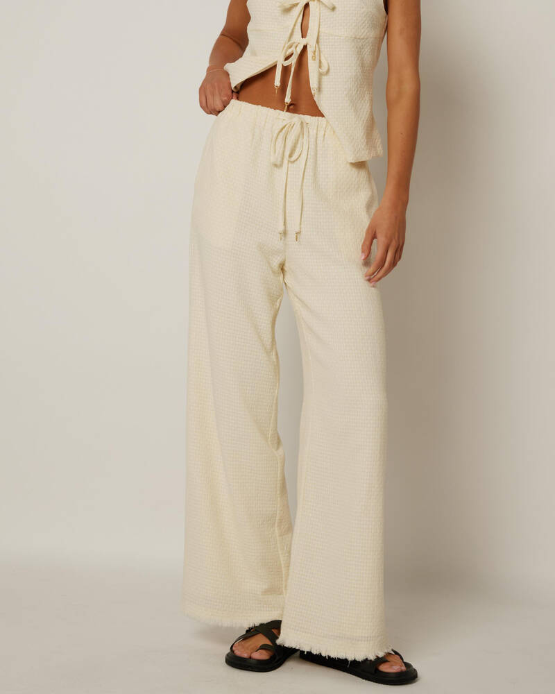 Mooloola Sunny Tie Front Pants for Womens