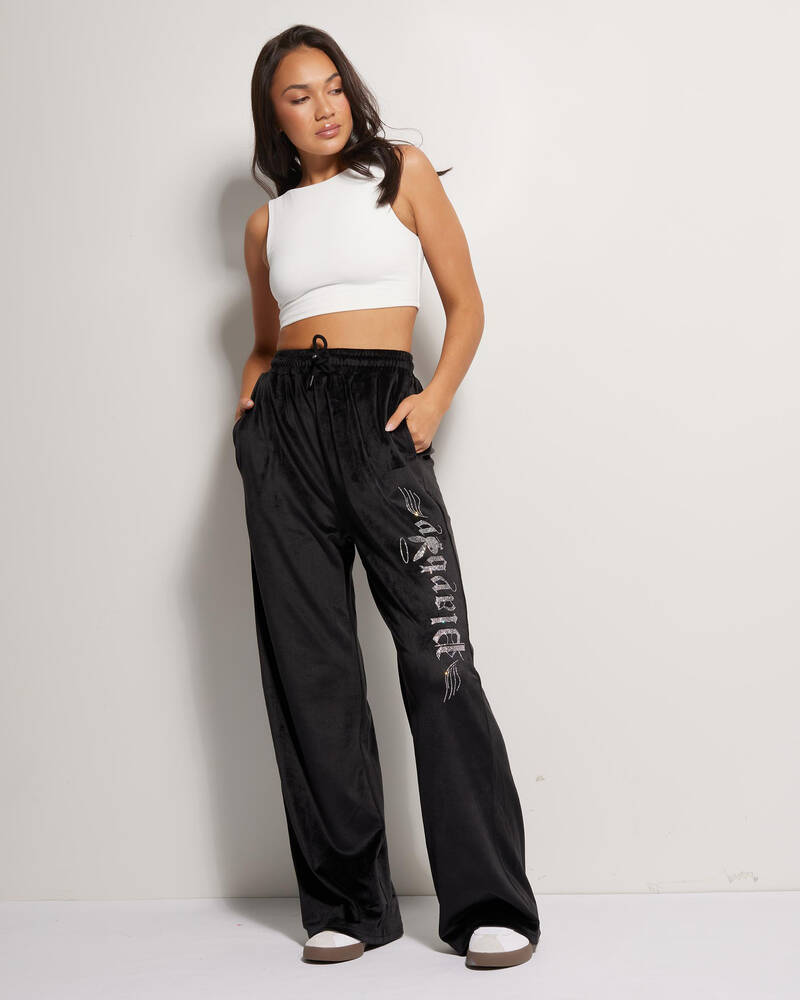 Playboy Bunny Angel Wide Leg Track Pants for Womens