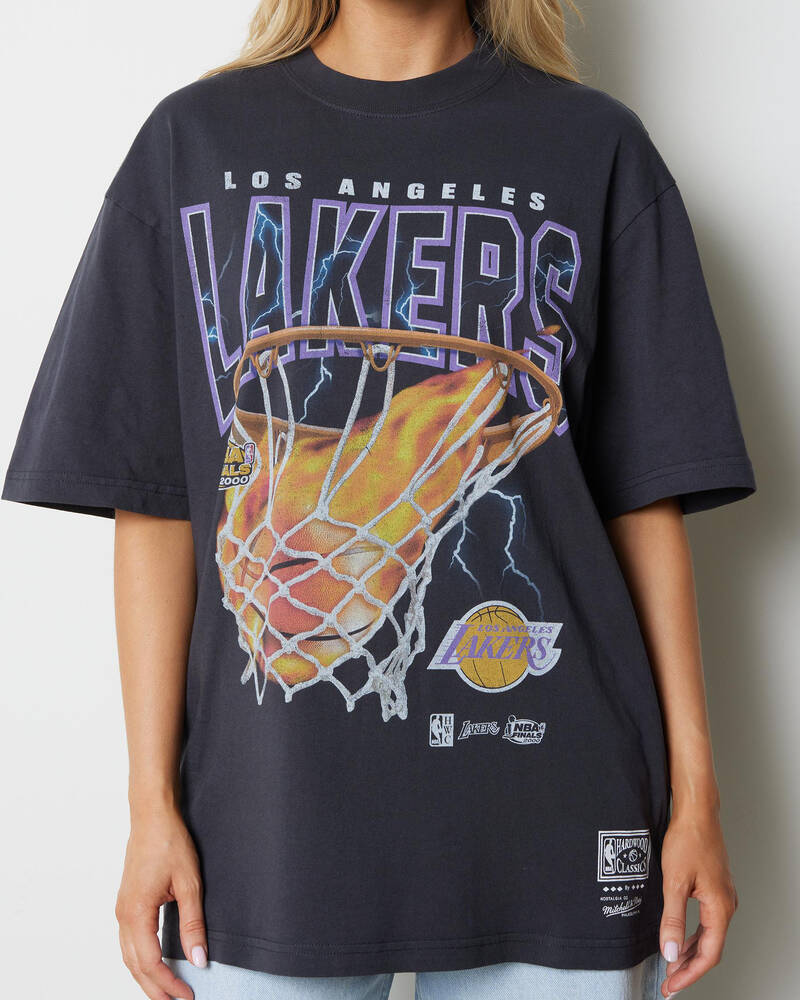 Mitchell & Ness LA Lakers Fire N Lightning T-Shirt for Womens