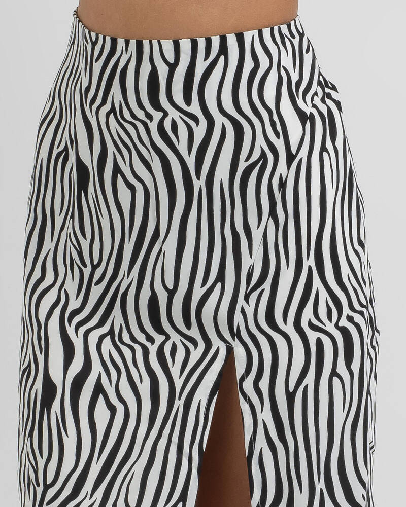 Shop Ava And Ever Jak Maxi Skirt In Zebra - Fast Shipping & Easy ...