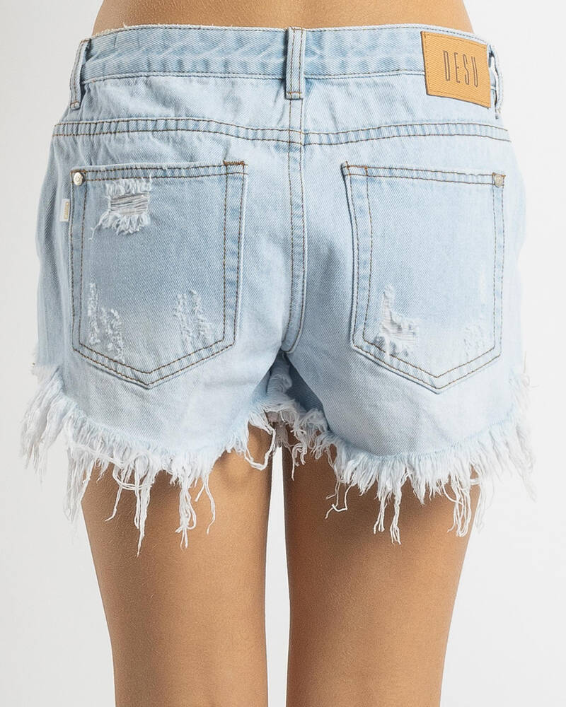 DESU Girls' Cyrus Micro Denim Shorts for Womens