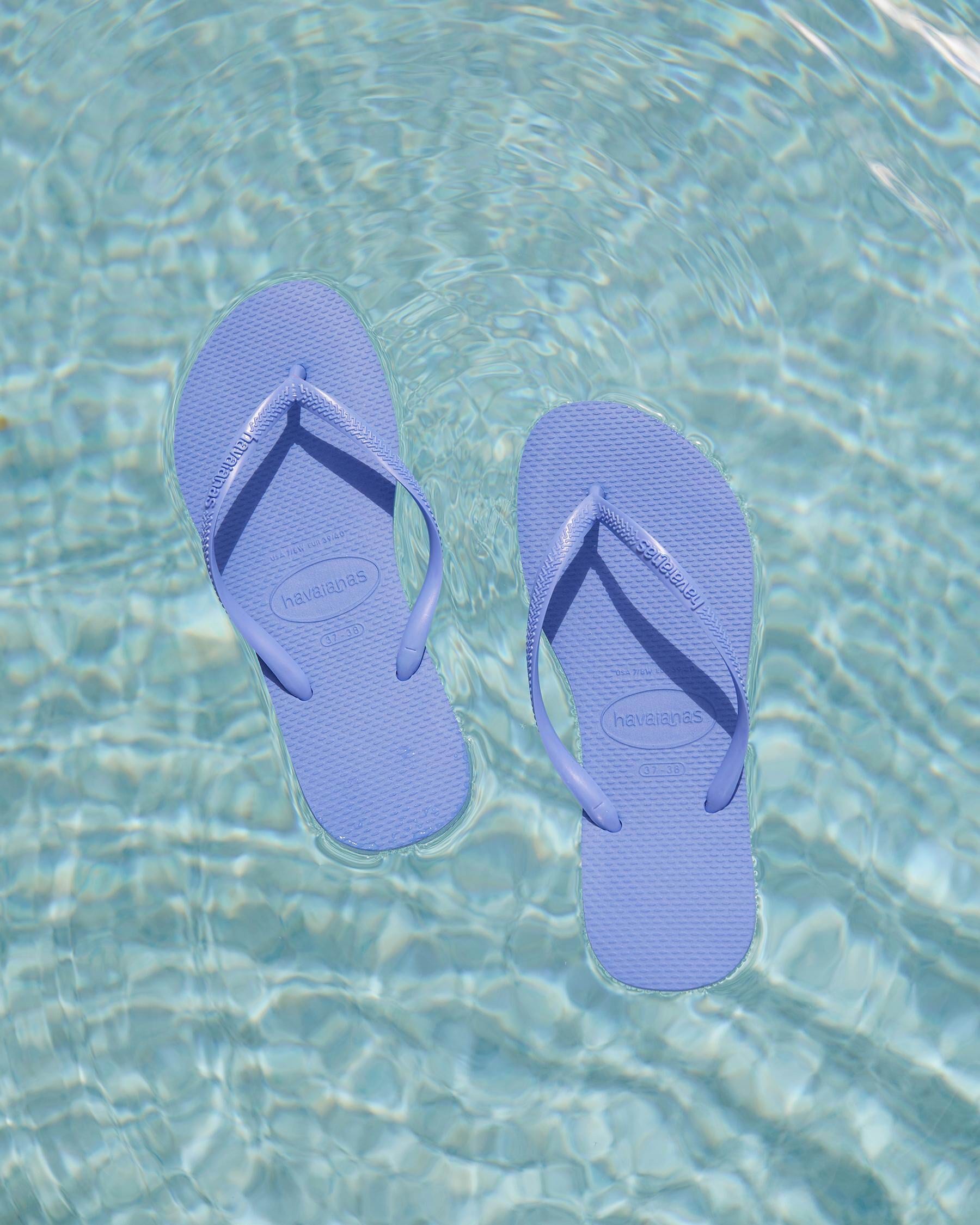 Havaianas Slim Basic Thongs In Provence Blue Fast Shipping