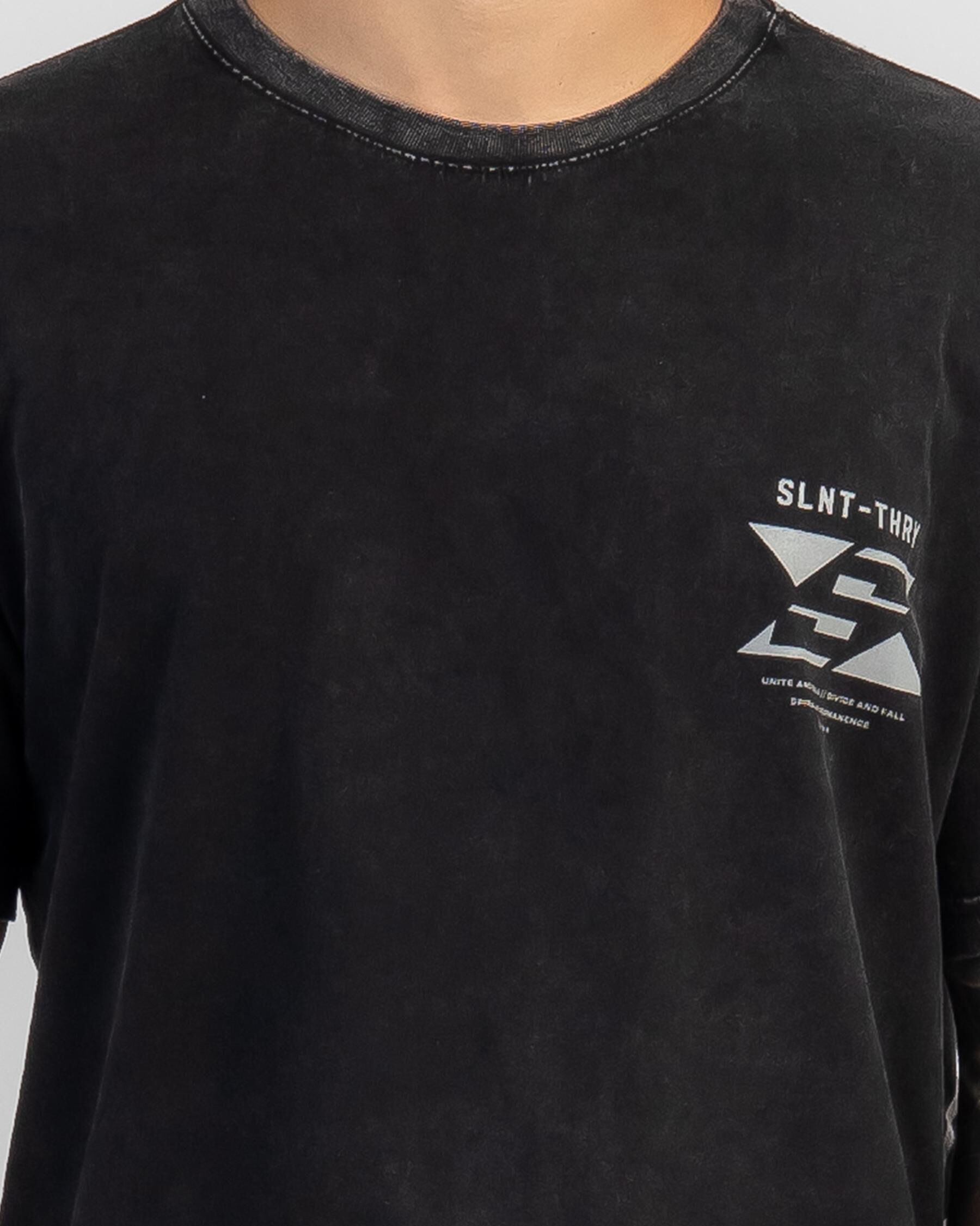 Silent Theory Impact Scoop T-Shirt In Washed Black - FREE