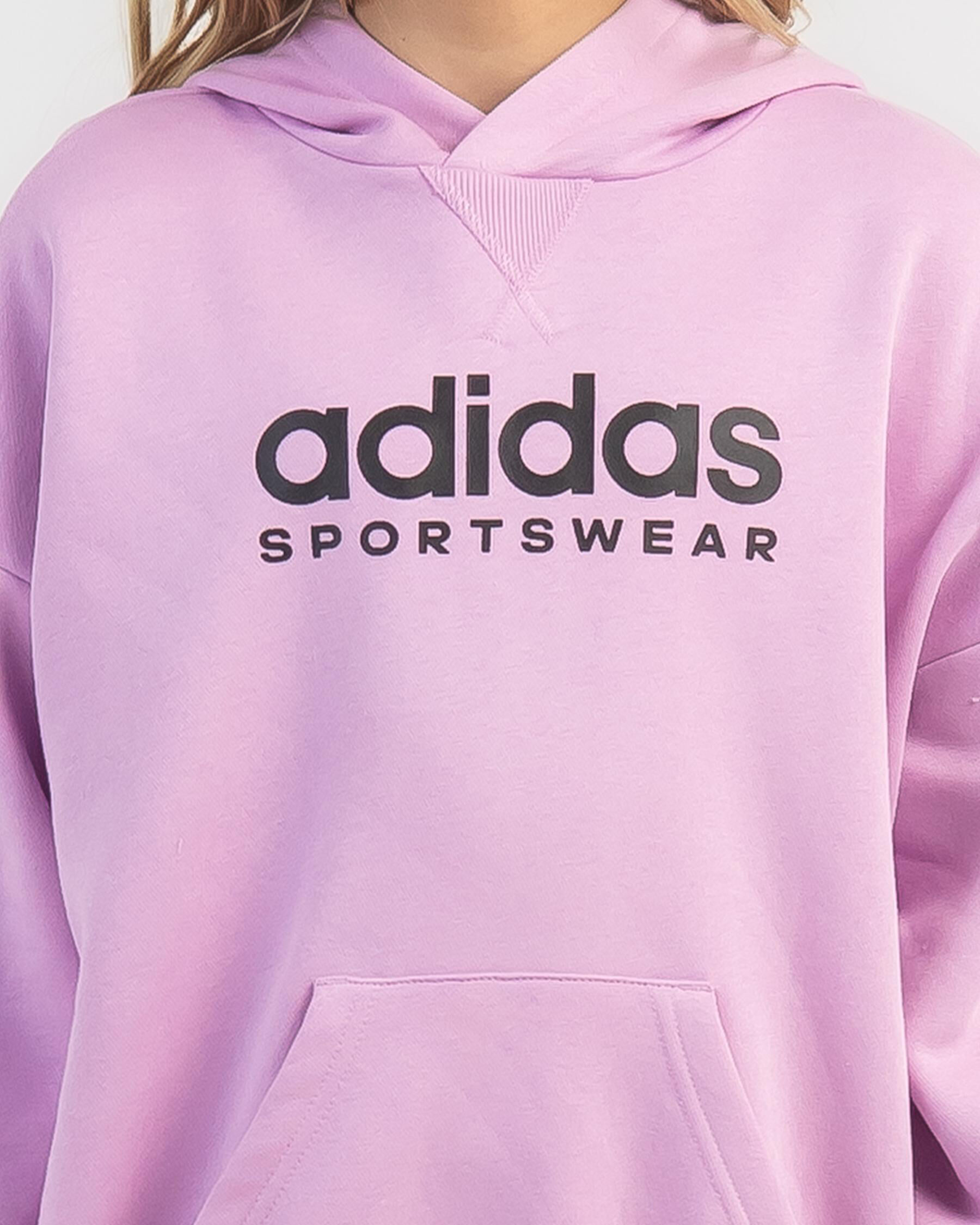 Adidas girls pink on sale hoodie