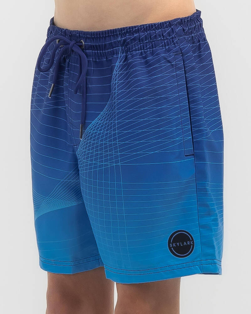 Shop Skylark Boys' Neutral Mully Shorts In Blue - Fast Shipping & Easy ...