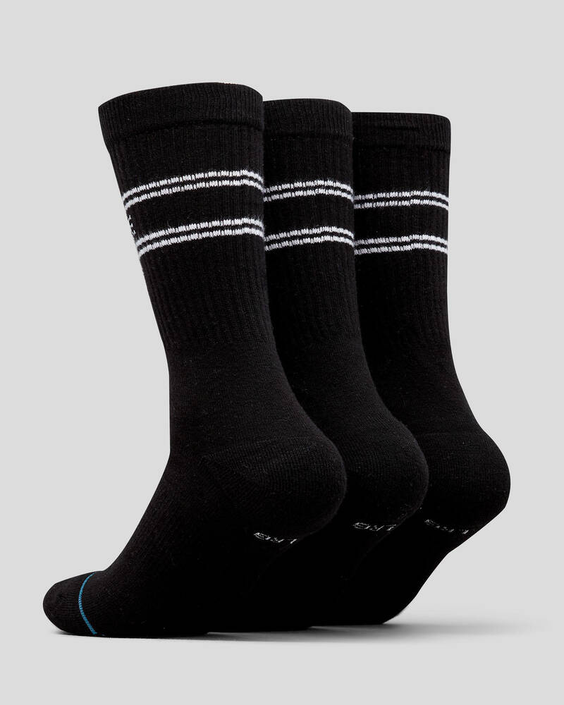 Shop Stance Basic Crew Socks 3 Pack In Black - Fast Shipping & Easy ...