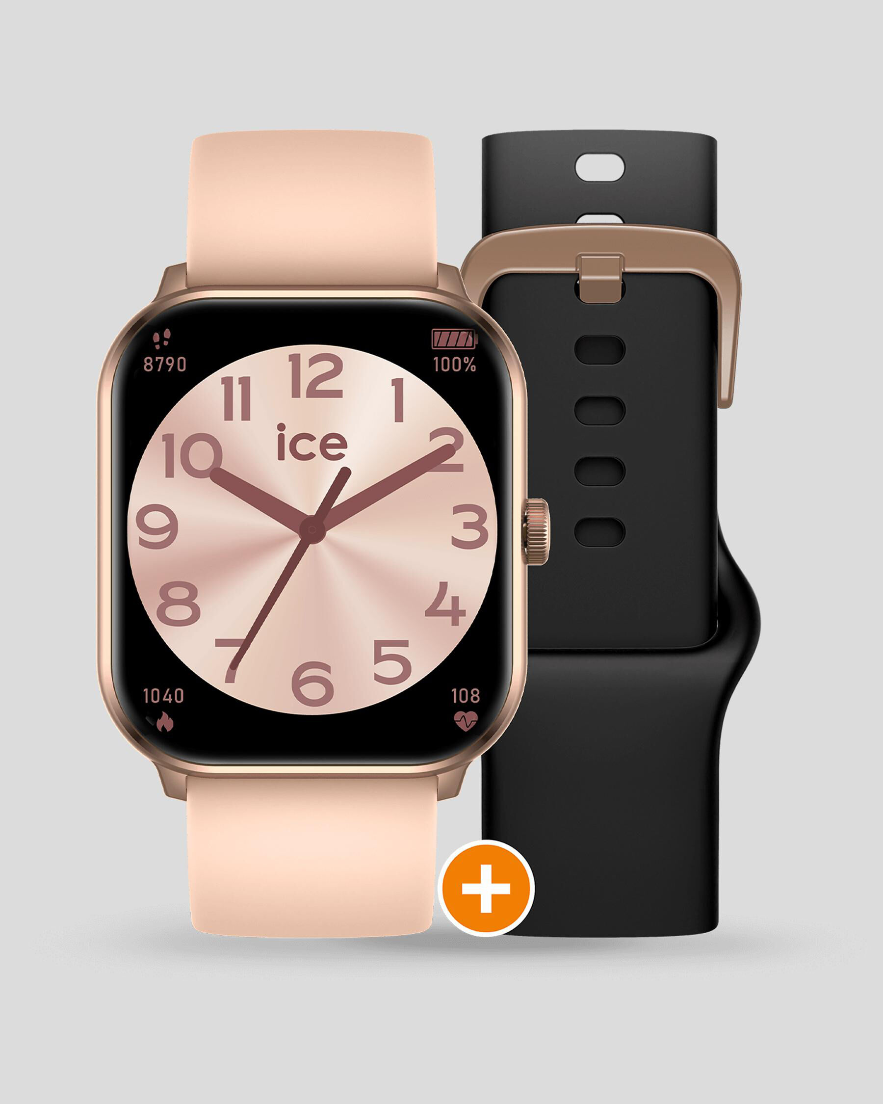 ICE Watch 1.0 Smart Watch In Rose Gold nude black FREE Shipping