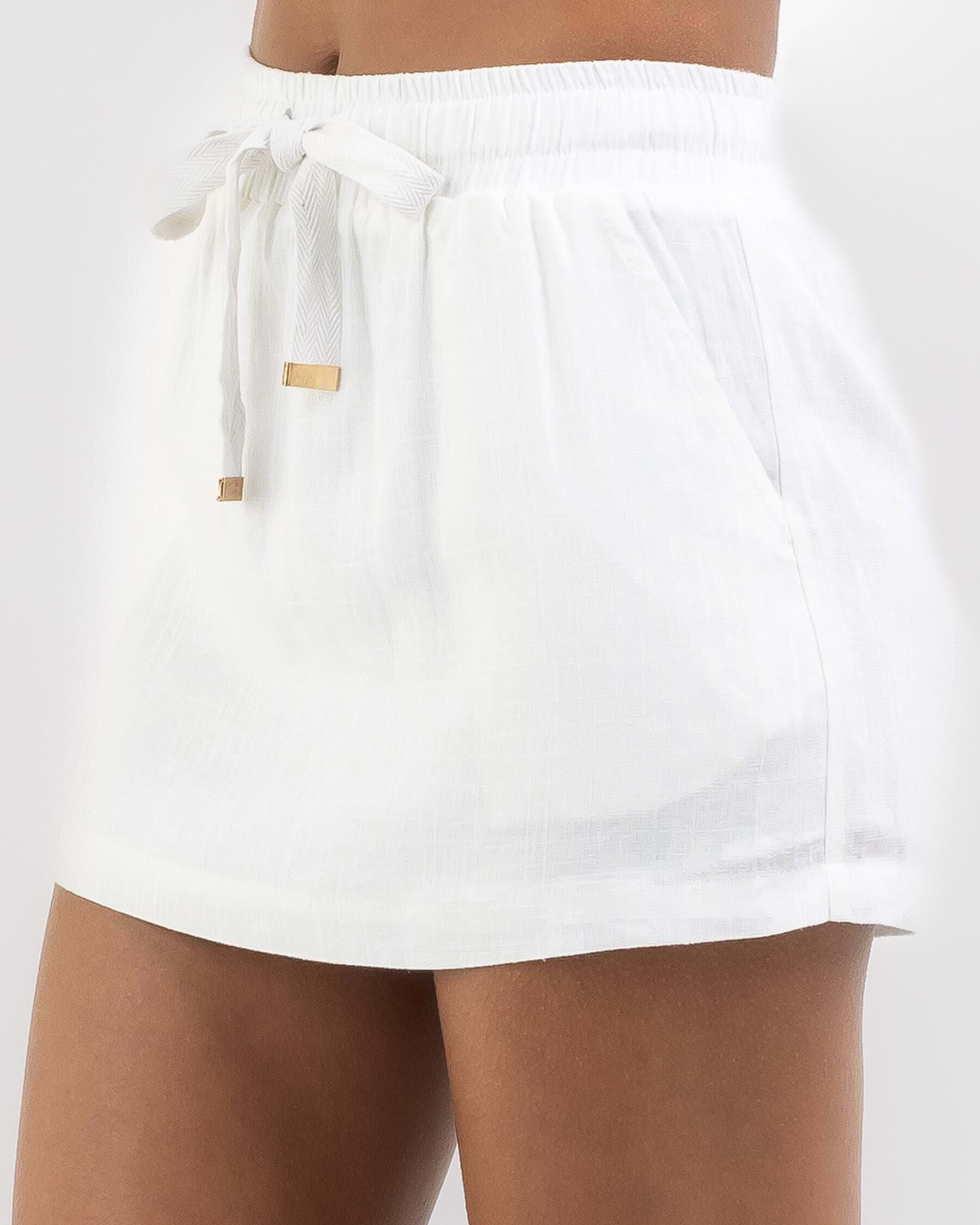 NWT! Dissh offers Jorja White Linen Mini Dress Mini Drop Tier Skirt Size 12 $149