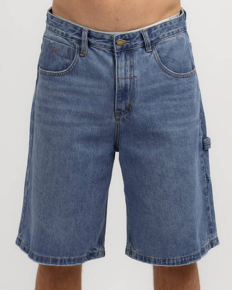 Thrills Big Slacker Denim Shorts for Mens