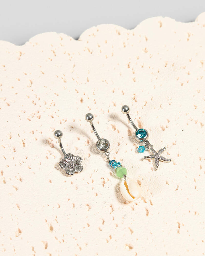 Karyn In LA Sandy Belly Ring Pack for Womens