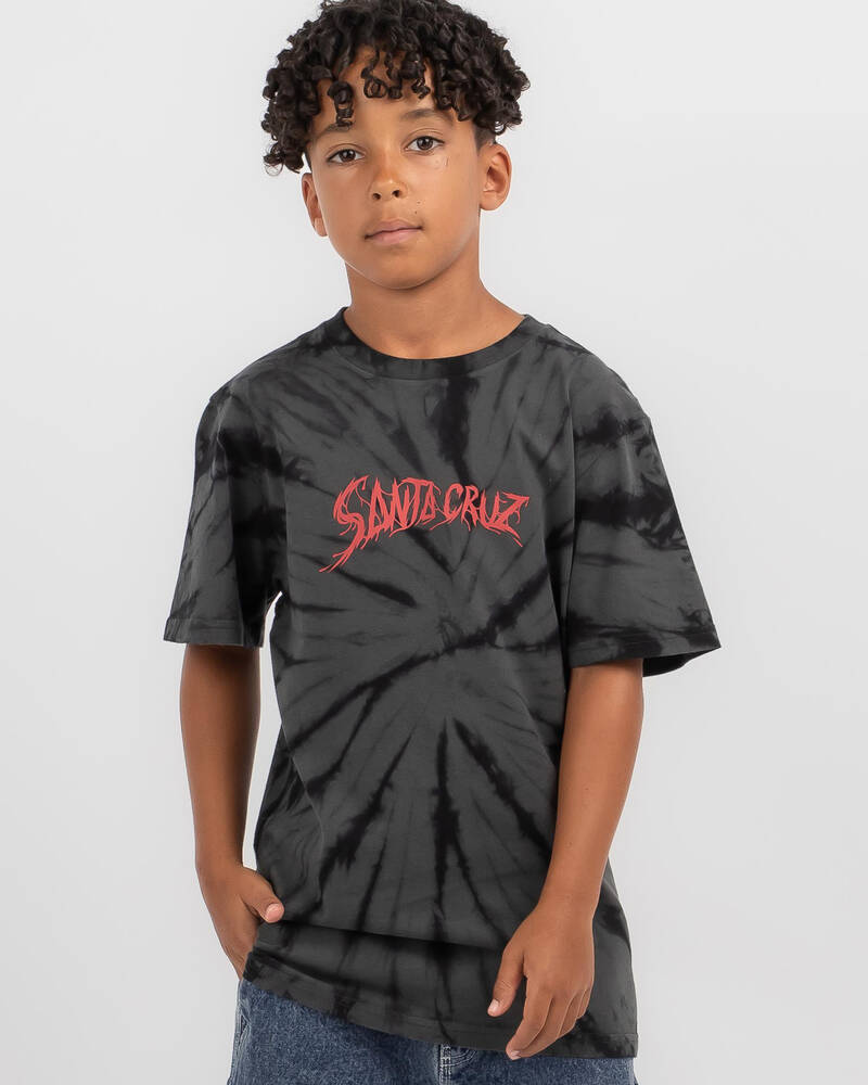 Santa Cruz Boys' Bone Slasher Tie Dye T-Shirt for Mens