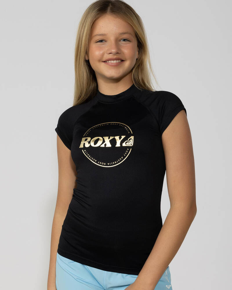 Roxy Girls' Cap Sleeve Rash Vest for Womens
