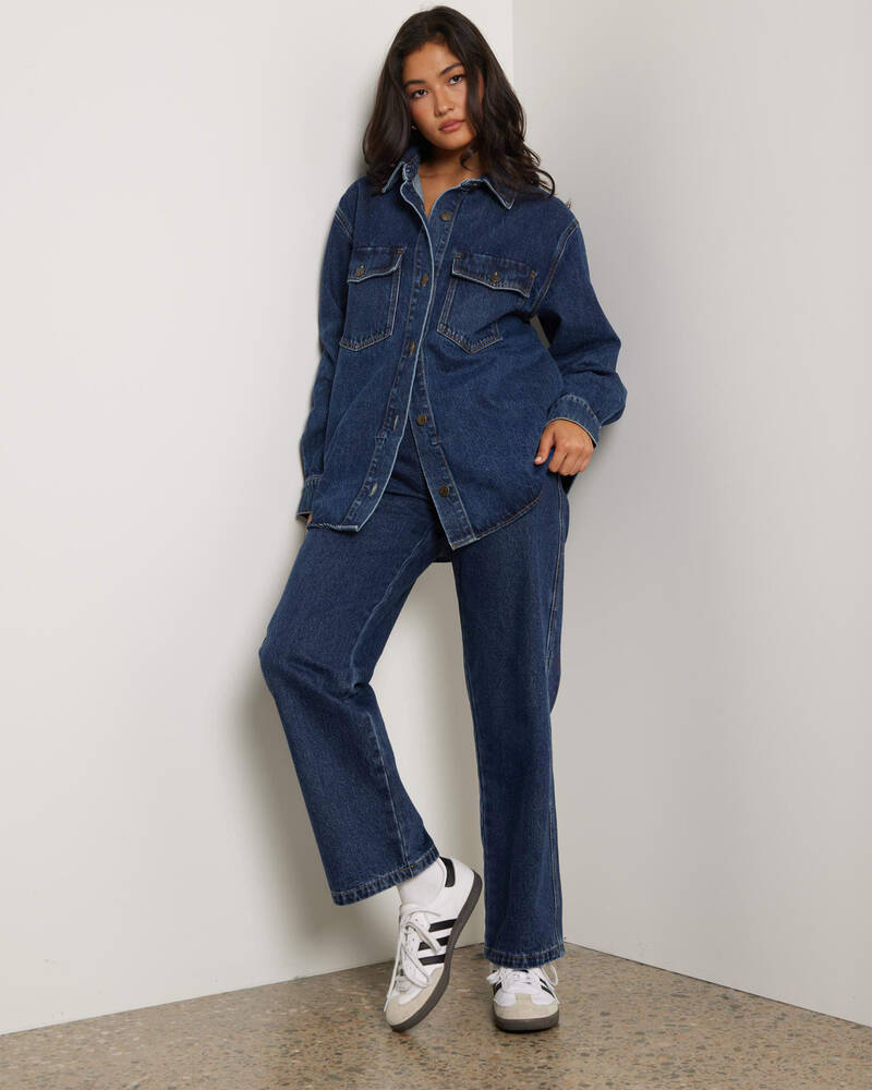 Rhythm Oversized Denim Shacket for Womens