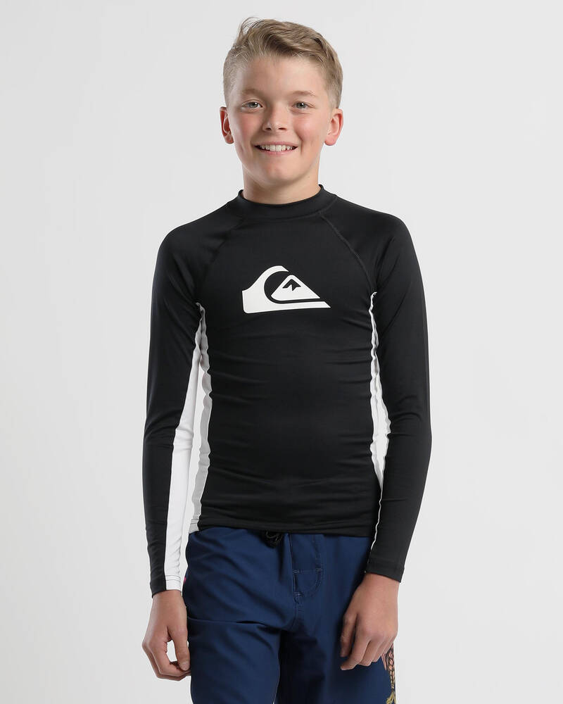 Quiksilver Boys' Everyday UPF50 Comp Long Sleeve Rash Vest for Mens