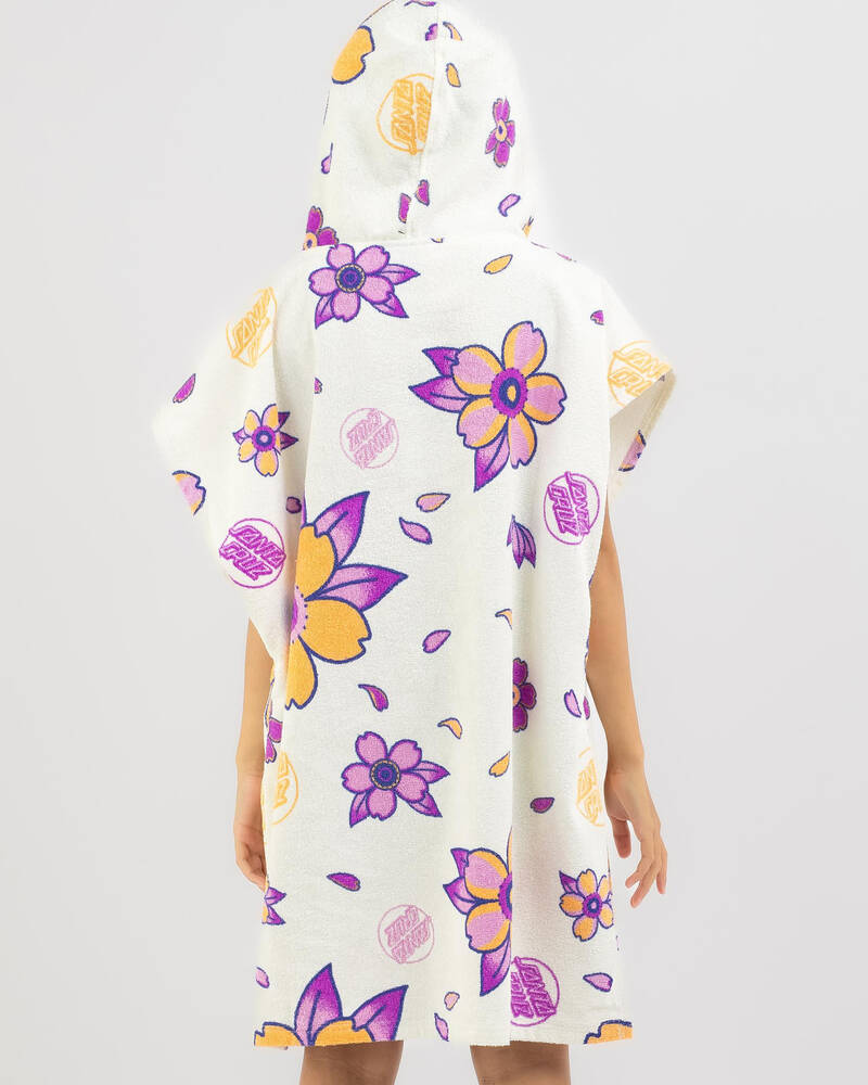 Santa Cruz Girls' Blooming Opus Dot Hooded Towel for Womens