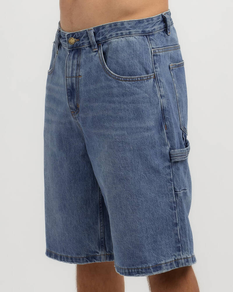 Thrills Big Slacker Denim Shorts for Mens