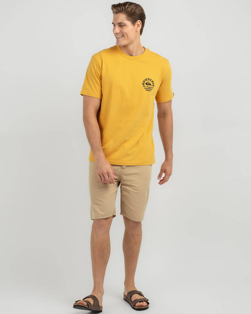 Quiksilver Circled Script T-Shirt In Easy & Shipping Returns City Mustard United - FREE* - States Beach