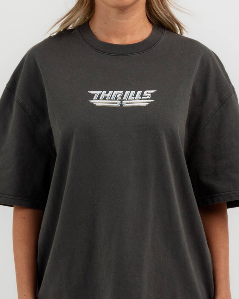 Thrills High Shine Oversized T-Shirt for Womens