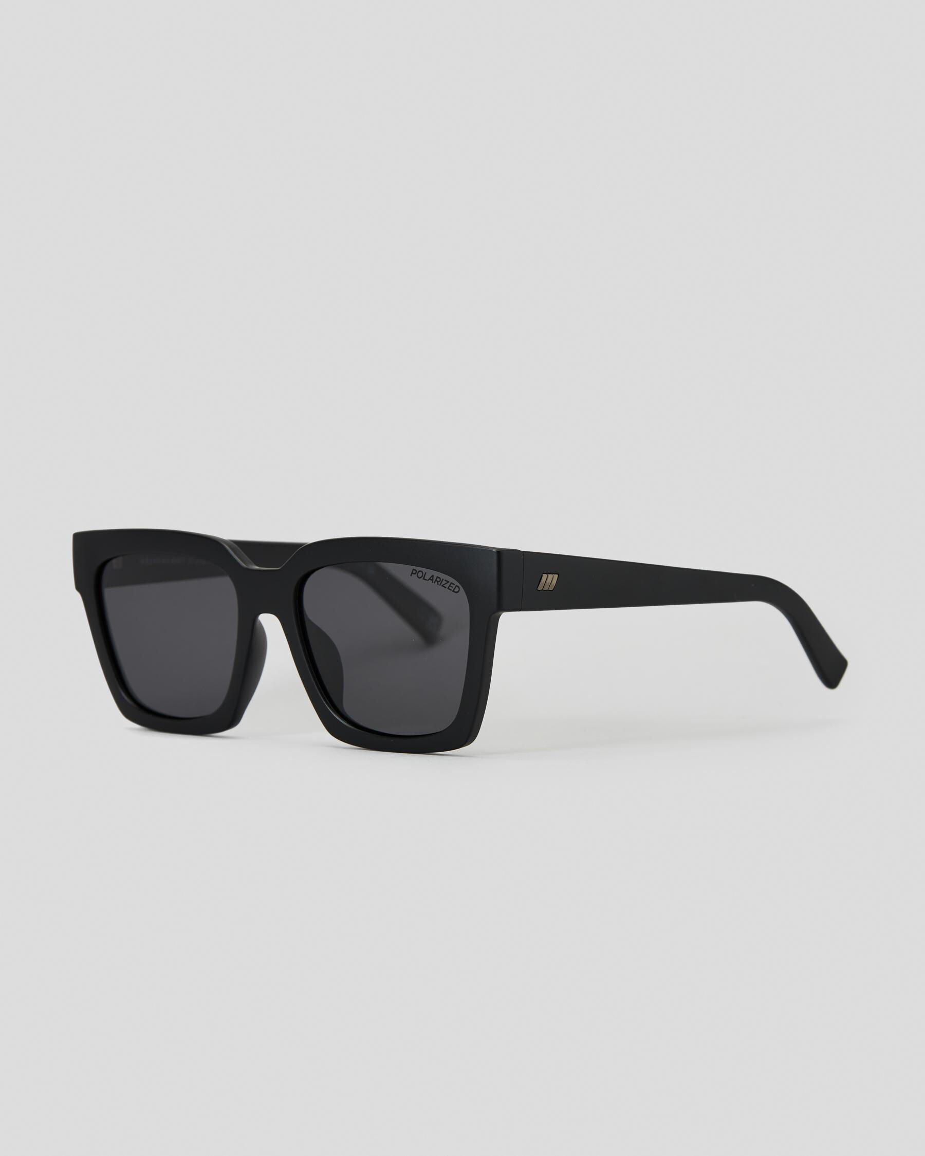 Bad Medicine Black Polarised Uni-sex D-Frame Sunglasses | Le Specs