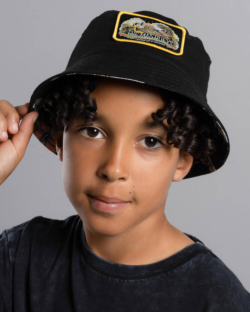 The Mad Hueys Boys' Frothin Out Reversible Bucket Hat for Mens