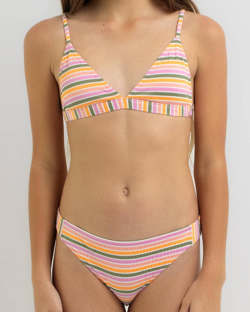 Roxy Girls' Mirage Stripe Triangle Bikini Set for Womens