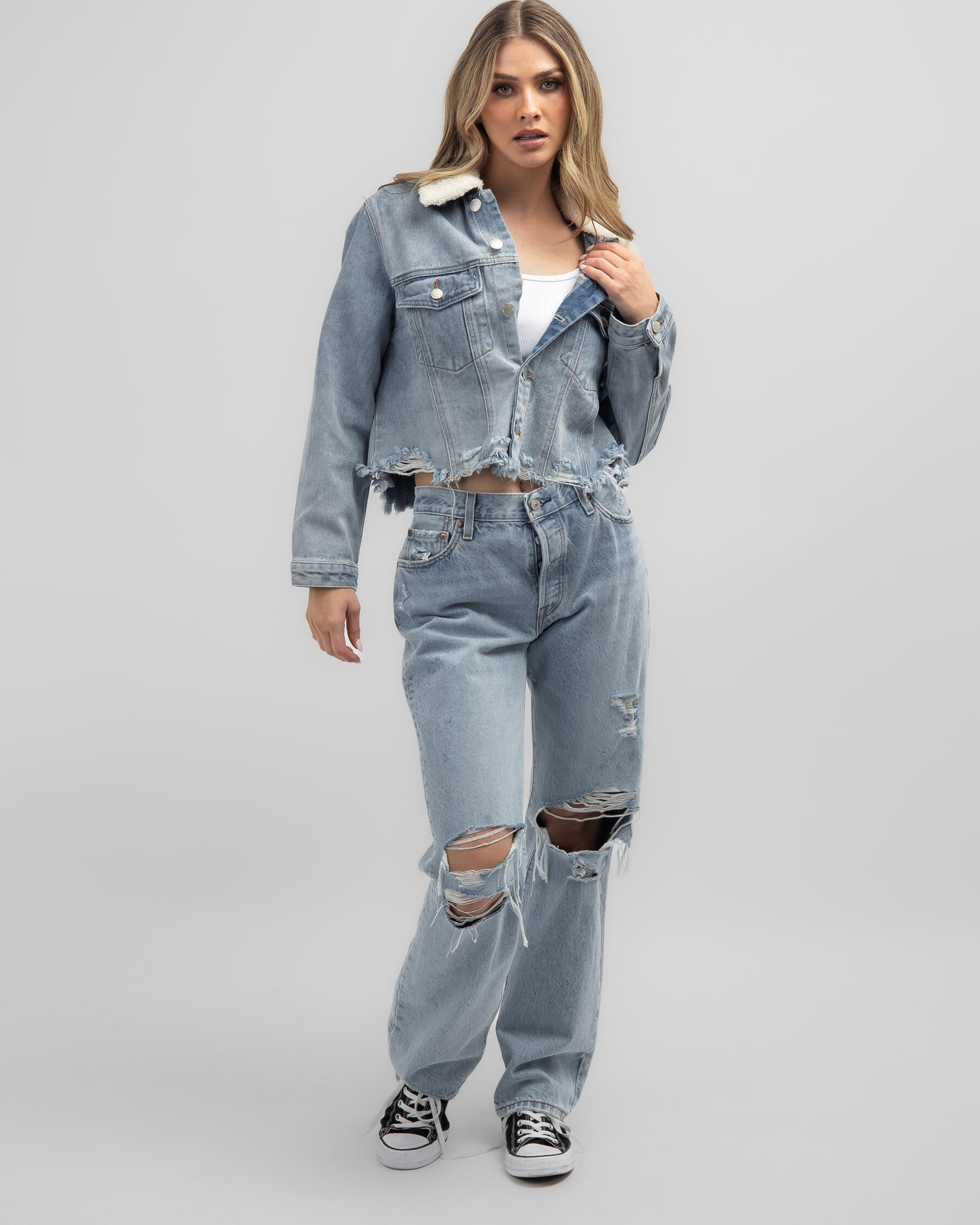 City beach denim jacket sale