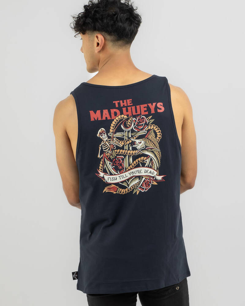 The Mad Hueys Fish Till You're Dead Singlet for Mens