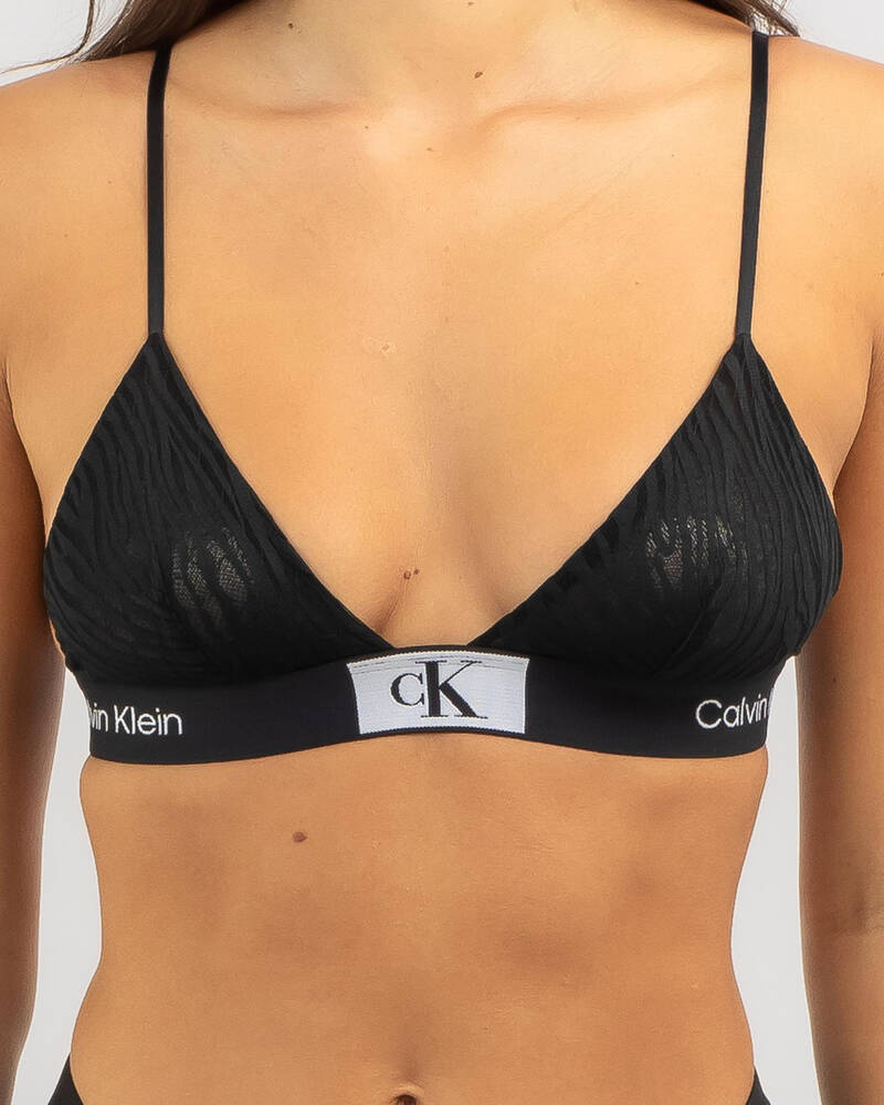 Calvin Klein Underwear Unlined Triangle Bralette In Black - FREE* Shipping  & Easy Returns - City Beach United States