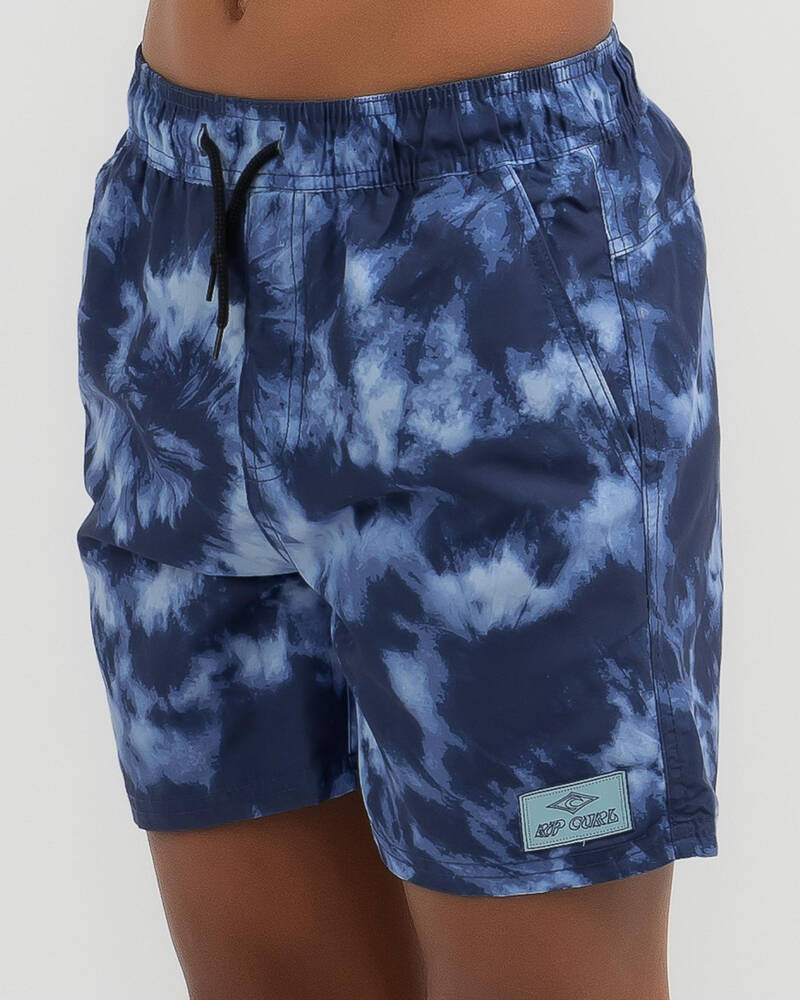 Rip Curl Boys' Shred Tie Dye Volley Shorts for Mens