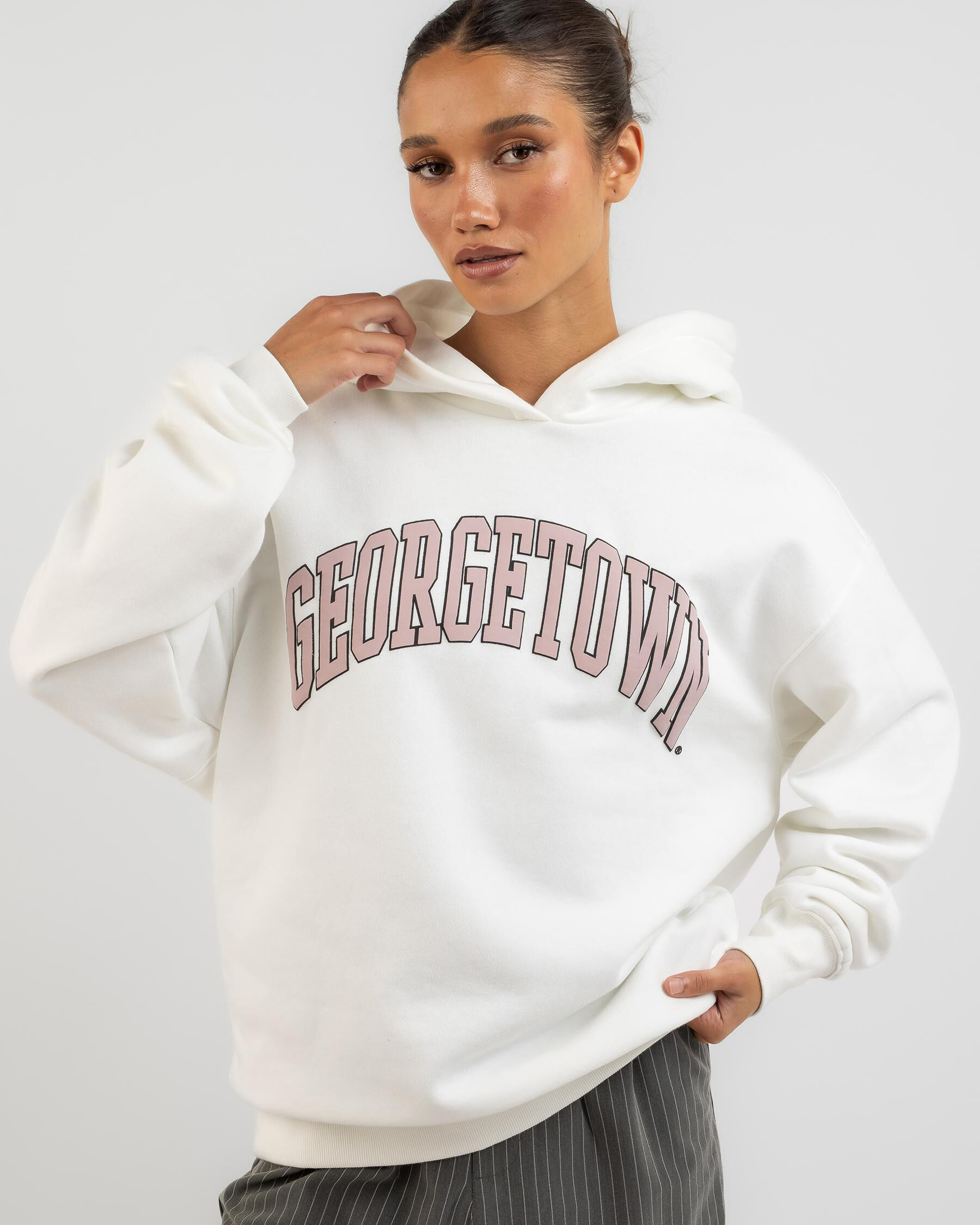 White 2025 georgetown hoodie