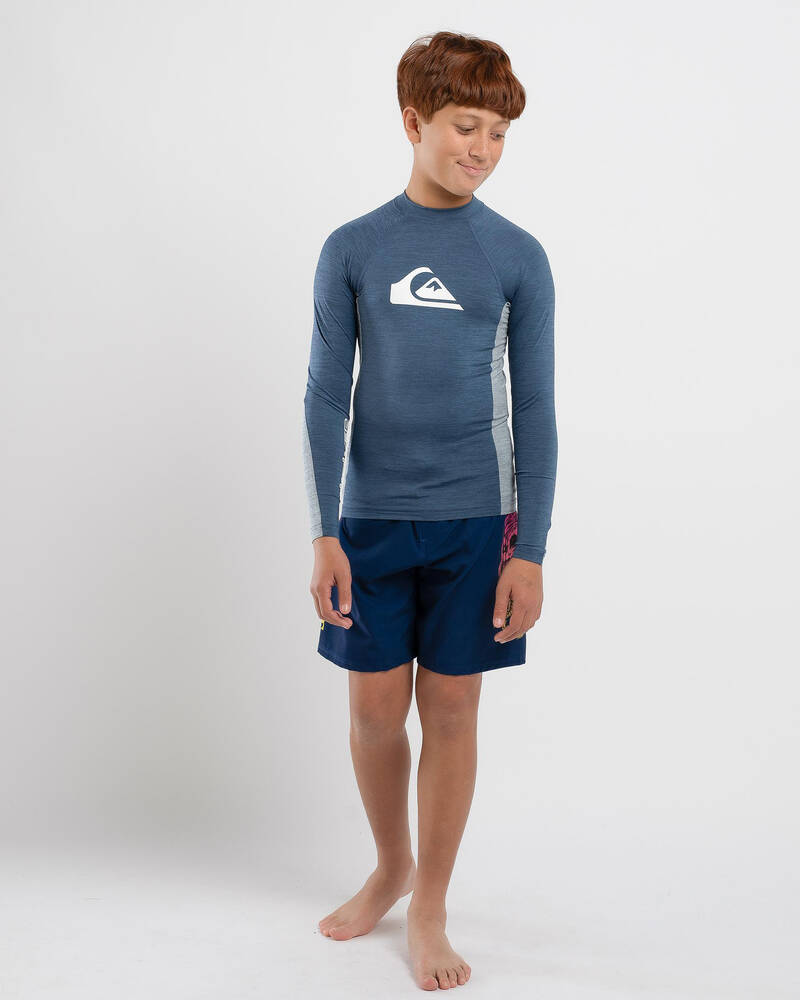 Quiksilver Boys' Everyday UPF50 Comp Long Sleeve Rash Vest for Mens