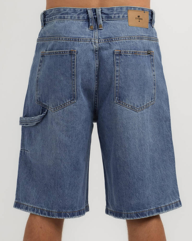 Thrills Big Slacker Denim Shorts for Mens