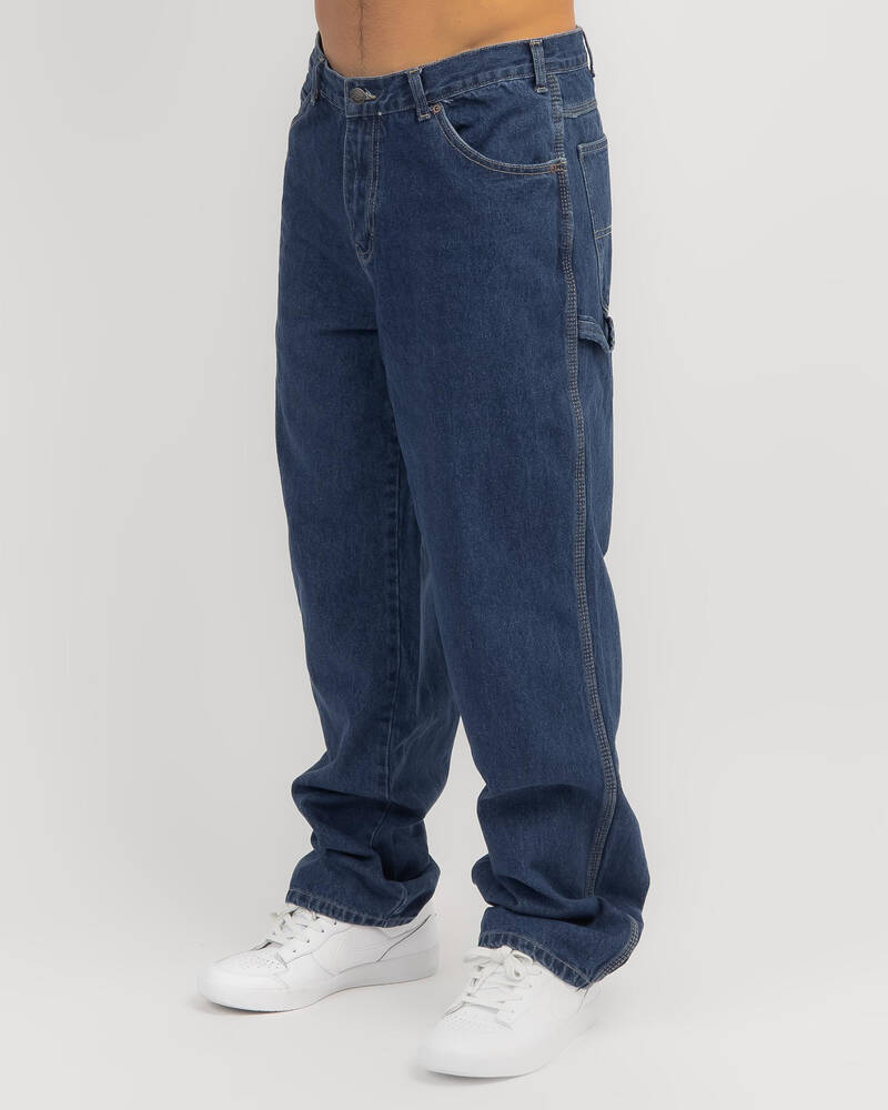 Shop Dickies 1993 Relaxed Fit Carpenter Jeans In Stonewashed Indigo ...