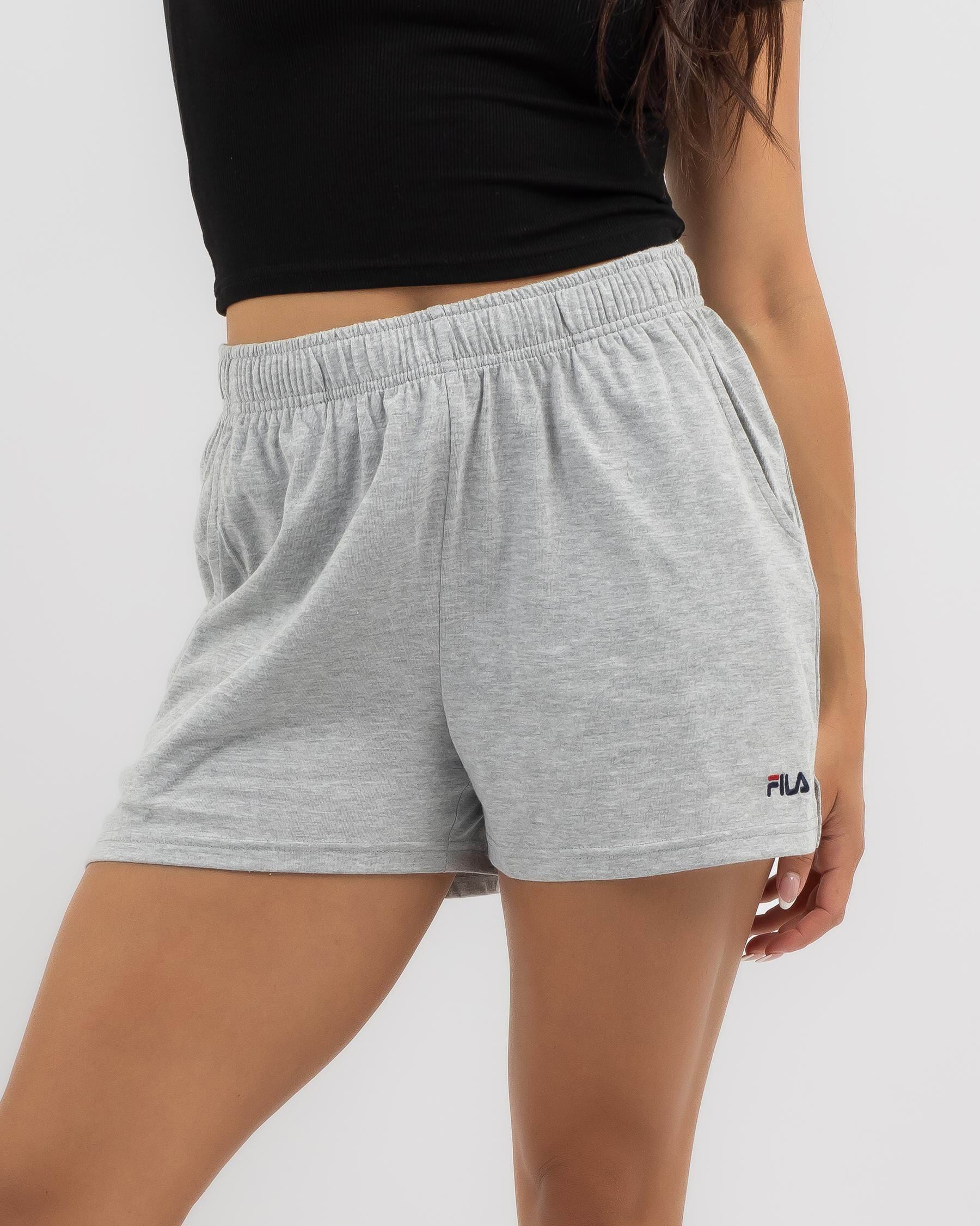 Shop Fila Classic Jersey Shorts In Silver Marle Fast Shipping Easy Returns City Beach Australia