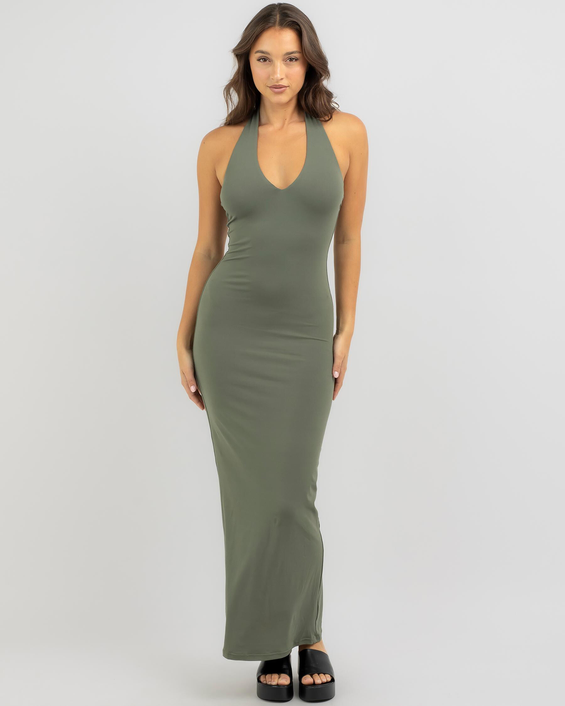 Ava And Ever Matilda Maxi Dress In Khaki FREE Shipping Easy