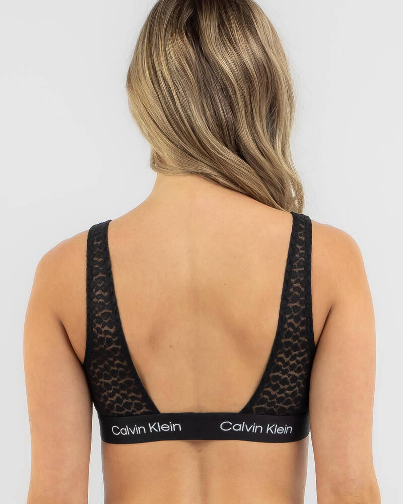 Calvin Klein Geo Lace Unlined Bralette for Womens