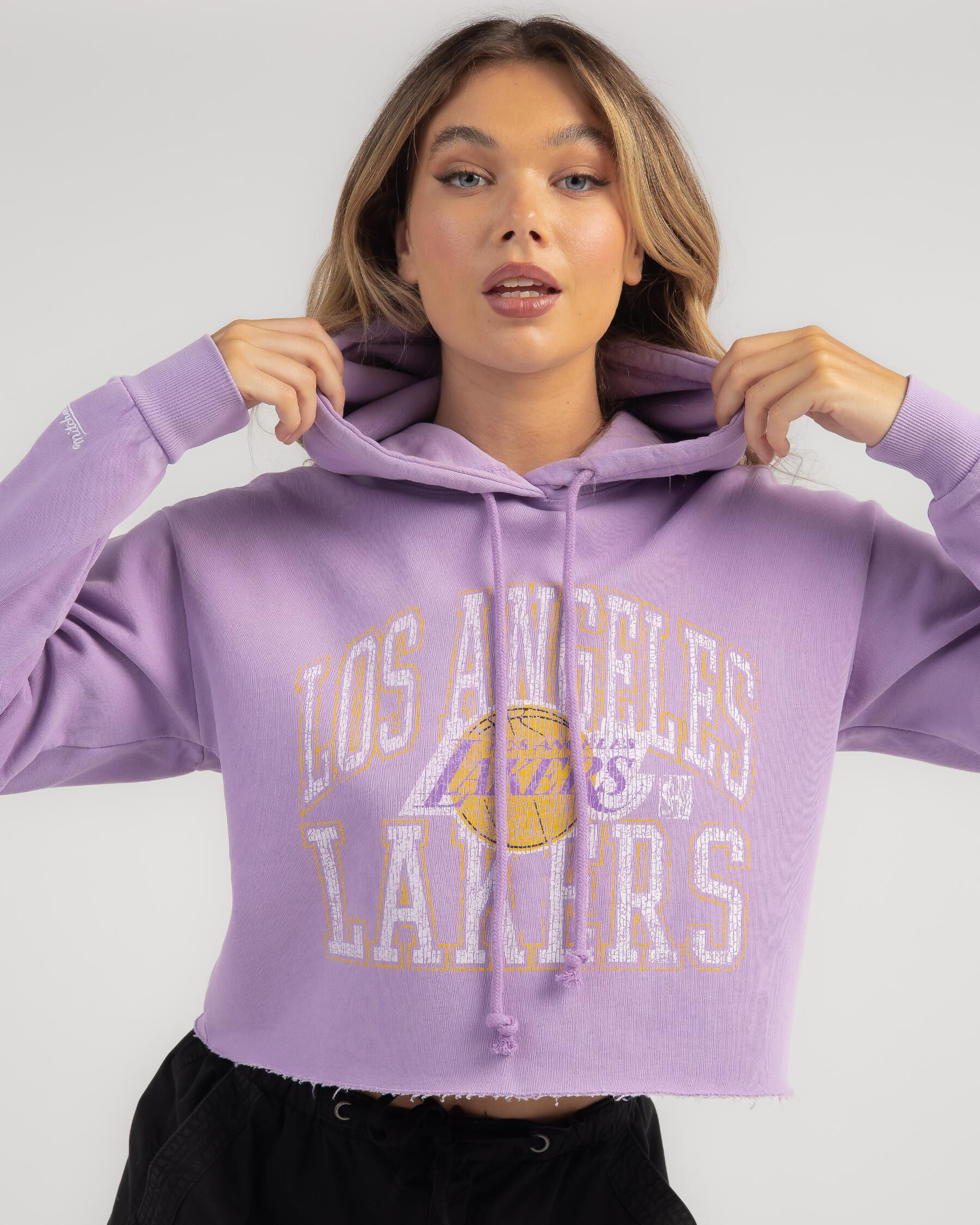 Lakers 2025 crop hoodie