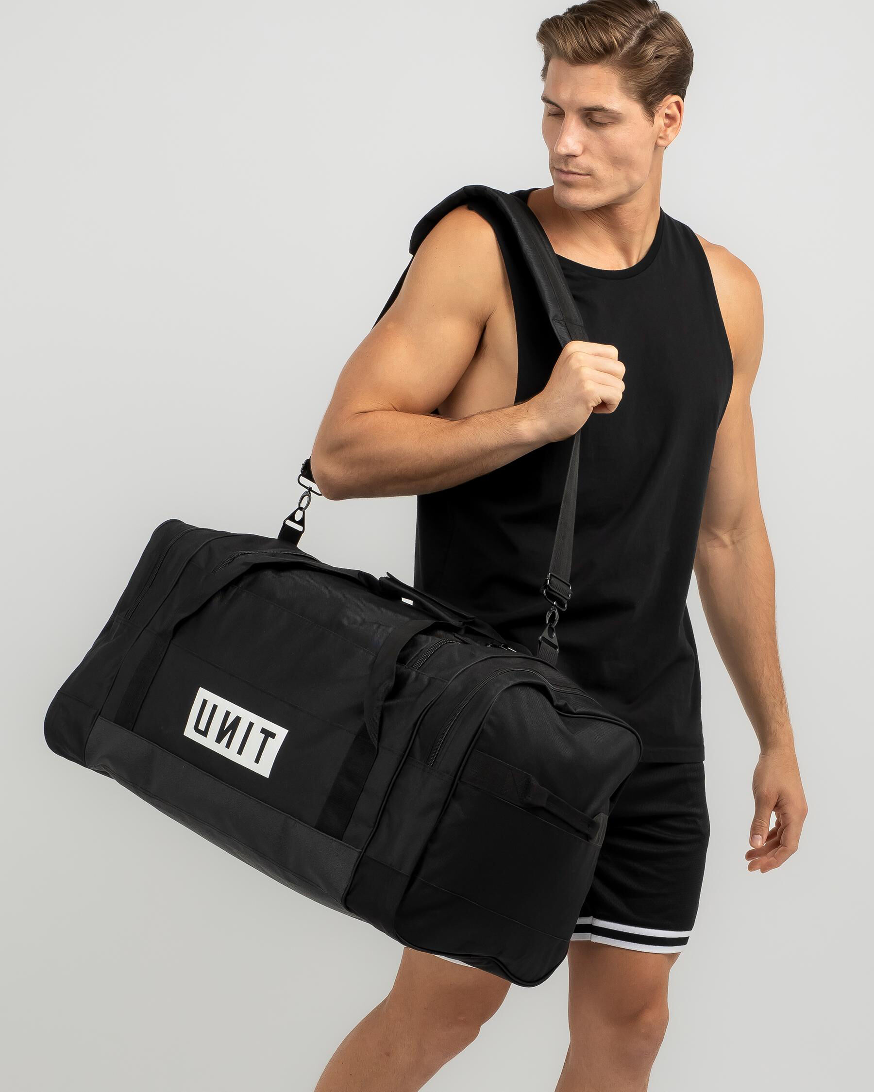 Unit Stack Duffle Bag In Black FREE Shipping Easy Returns